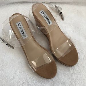 steve madden bloom clear wedge